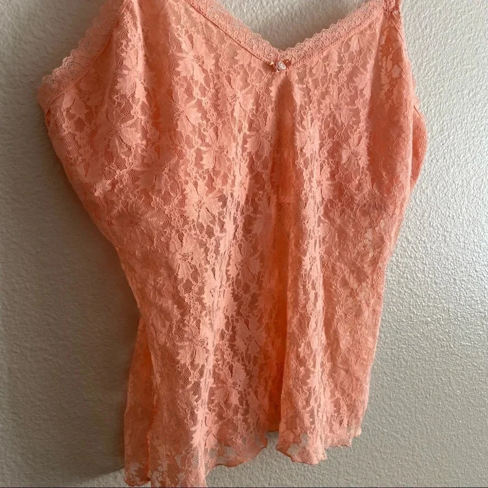 Intimates Lace Floral Cami Lingerie Top Nightie Sleep Camisole Tank Top Size XL - Picture 2 of 8